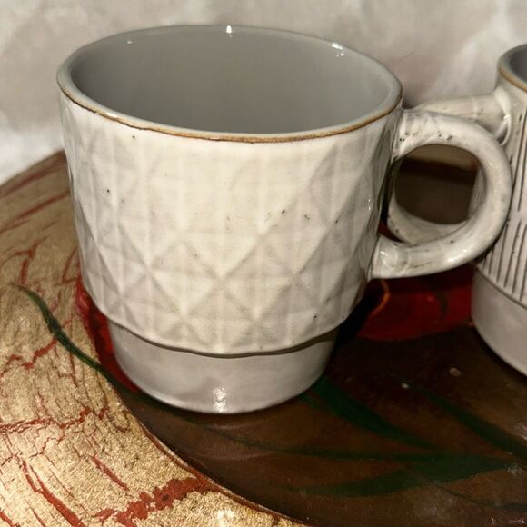 Stackable Set of 3 Cappuccino Latte Coffee Tea Mugs - Picture 4 of 6